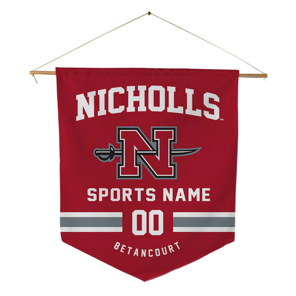 Nicholls State - NCAA Men's Basketball : Domanic Betancourt - Pennant - 18" x 21"-0