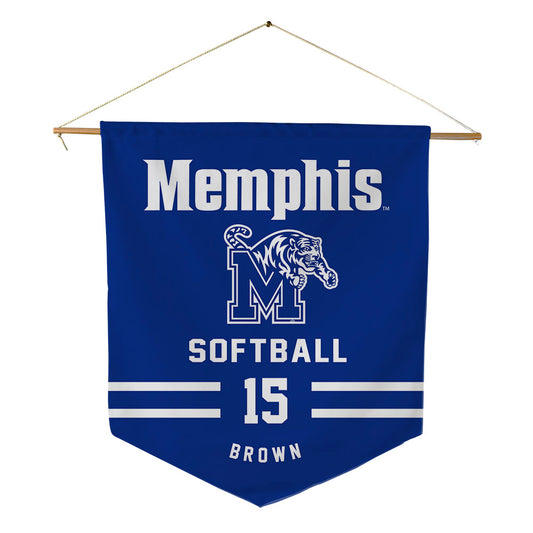 Memphis - NCAA Softball : Faith Brown - Pennant - 18" x 21"-0
