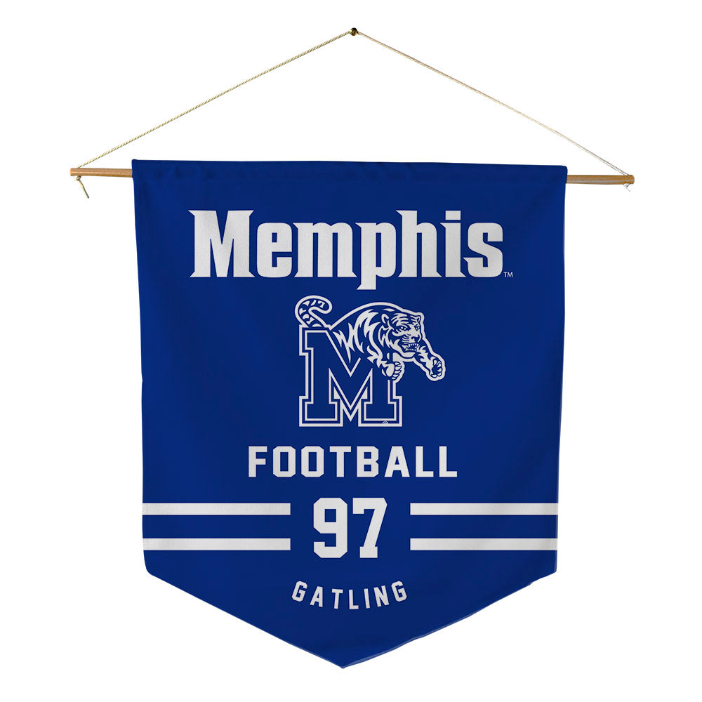 Memphis - NCAA Football : Jacari Gatling - Pennant - 18" x 21"-0