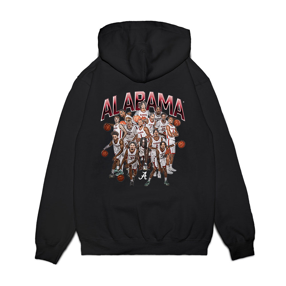 Alabama - NCAA Men's Basketball : - Team Collage Premium Hooded Sweatshirt-1