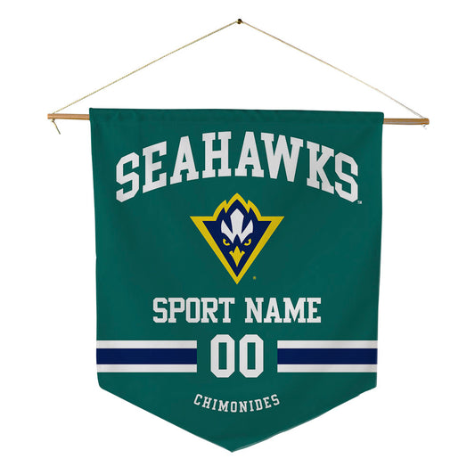 UNC Wilmington - NCAA Women's Volleyball : Rania Chimonides - Pennant - 18" x 21"-0