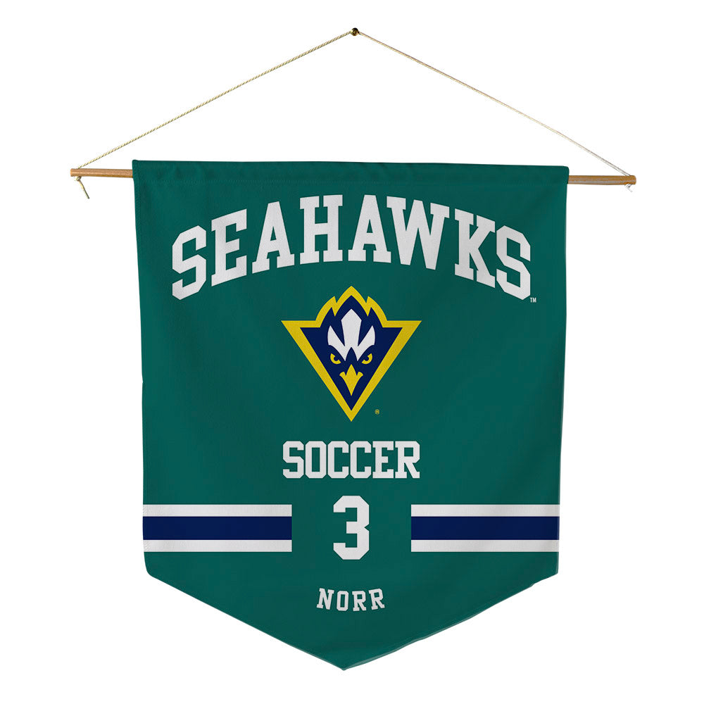 UNC Wilmington - NCAA Women's Soccer : Ainsley Norr - Pennant - 18" x 21"-0