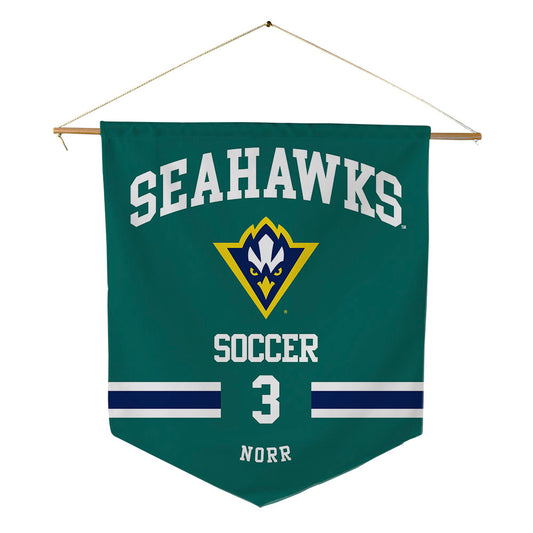 UNC Wilmington - NCAA Women's Soccer : Ainsley Norr - Pennant - 18" x 21"-0