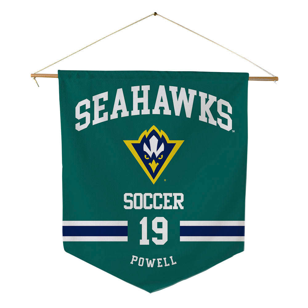 UNC Wilmington - NCAA Men's Soccer : Caleb Powell - Pennant - 18" x 21"-0
