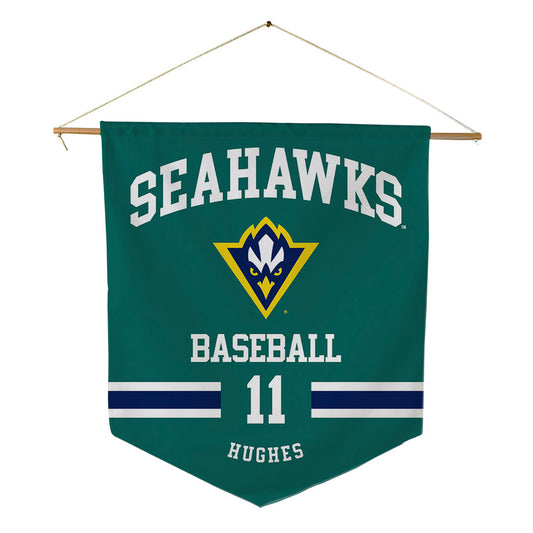UNC Wilmington - NCAA Baseball : Mason Hughes - Pennant - 18" x 21"-0