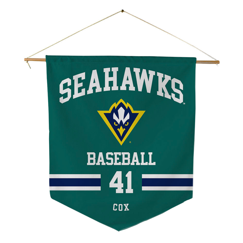 UNC Wilmington - NCAA Baseball : Baker Cox - Pennant - 18" x 21"-0