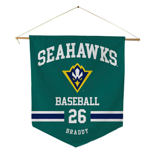 UNC Wilmington - NCAA Baseball : Porter Braddy - Pennant - 18" x 21"-0