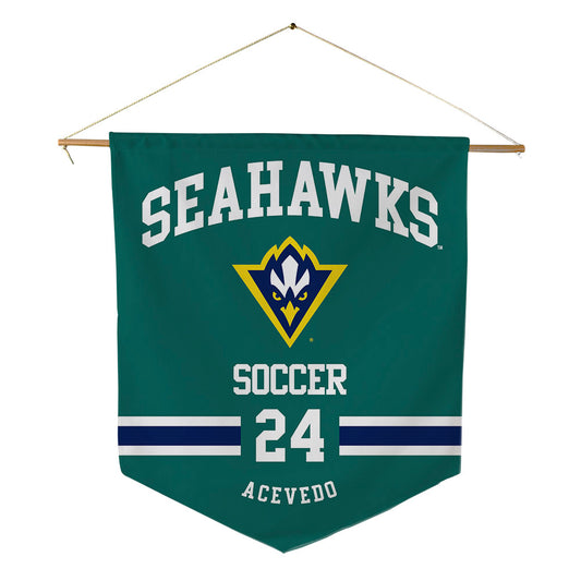 UNC Wilmington - NCAA Men's Soccer : Christian Acevedo - Pennant - 18" x 21"-0