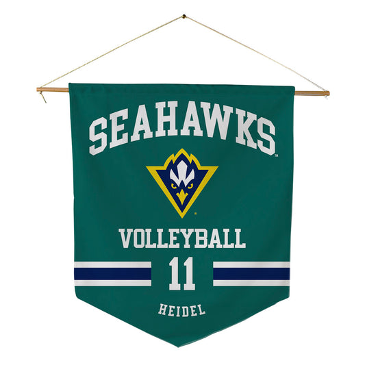 UNC Wilmington - NCAA Women's Volleyball : Liv Heidel - Pennant - 18" x 21"-0