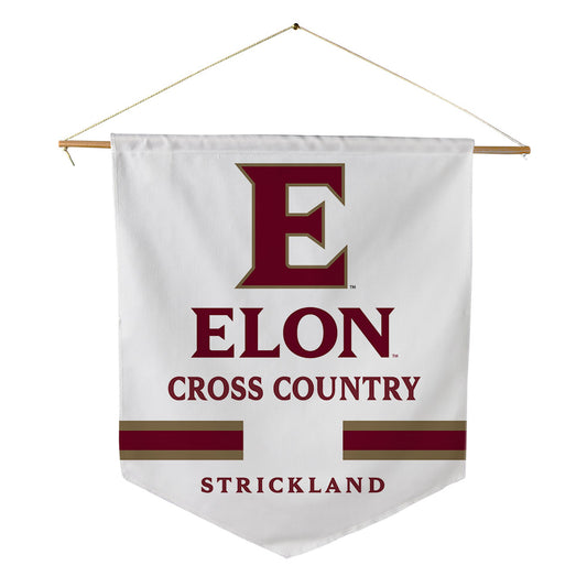 Elon - NCAA Men's Cross Country : Caden Strickland - Pennant - 18" x 21"-0
