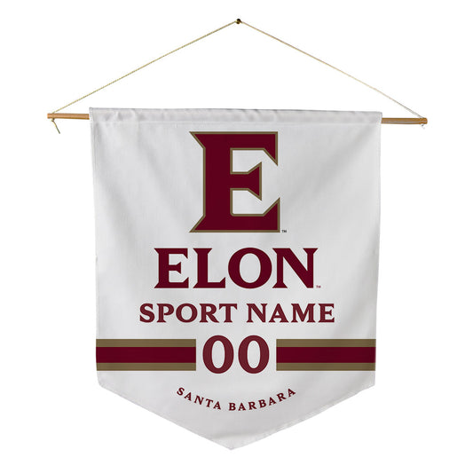 Elon - NCAA Women's Lacrosse : Maryn Santa Barbara - Pennant - 18" x 21"-0
