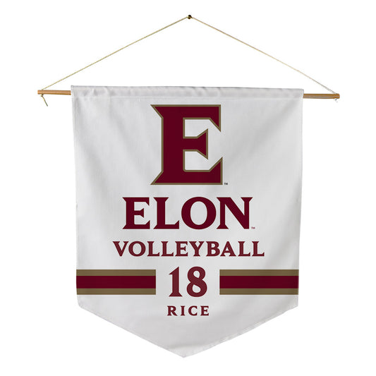 Elon - NCAA Women's Volleyball : April Rice - Pennant - 18" x 21"-0