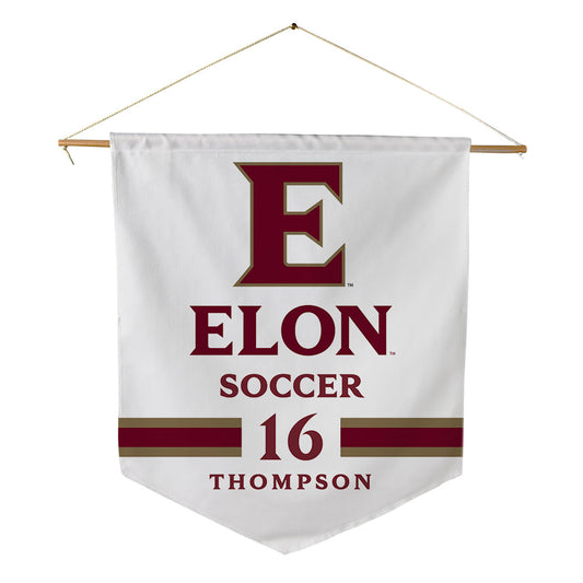Elon - NCAA Men's Soccer : Diego Thompson - Pennant - 18" x 21"-0