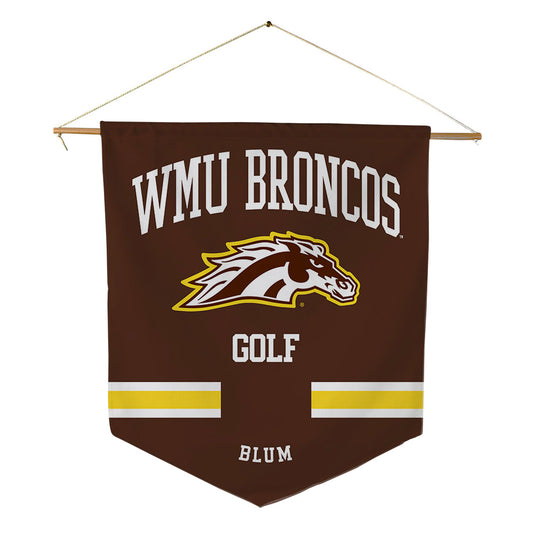 Western Michigan - NCAA Women's Golf : Madeline Blum - Pennant - 18" x 21"-0