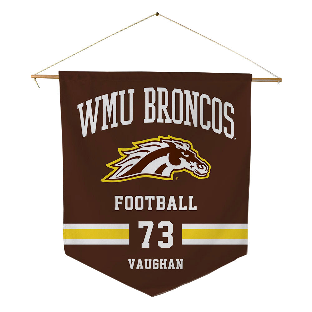 Western Michigan - NCAA Football : Zach Vaughan - Pennant - 18" x 21"-0