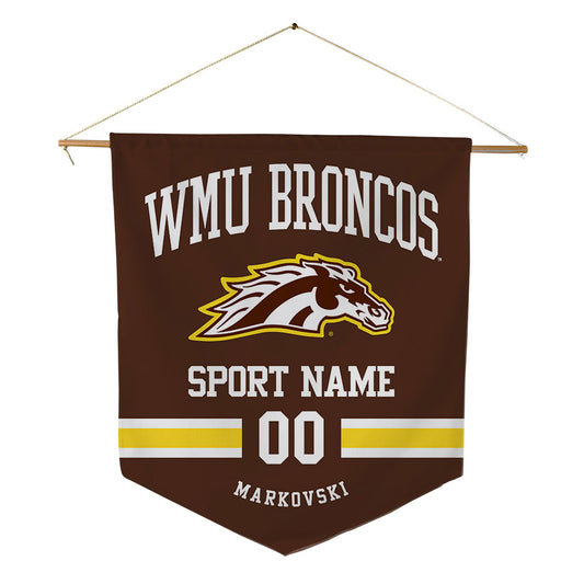 Western Michigan - NCAA Men's Soccer : Alek Markovski - Pennant - 18" x 21"-0