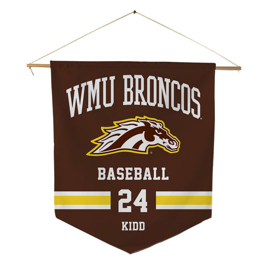 Western Michigan - NCAA Baseball : Ricky Kidd - Pennant - 18" x 21"-0