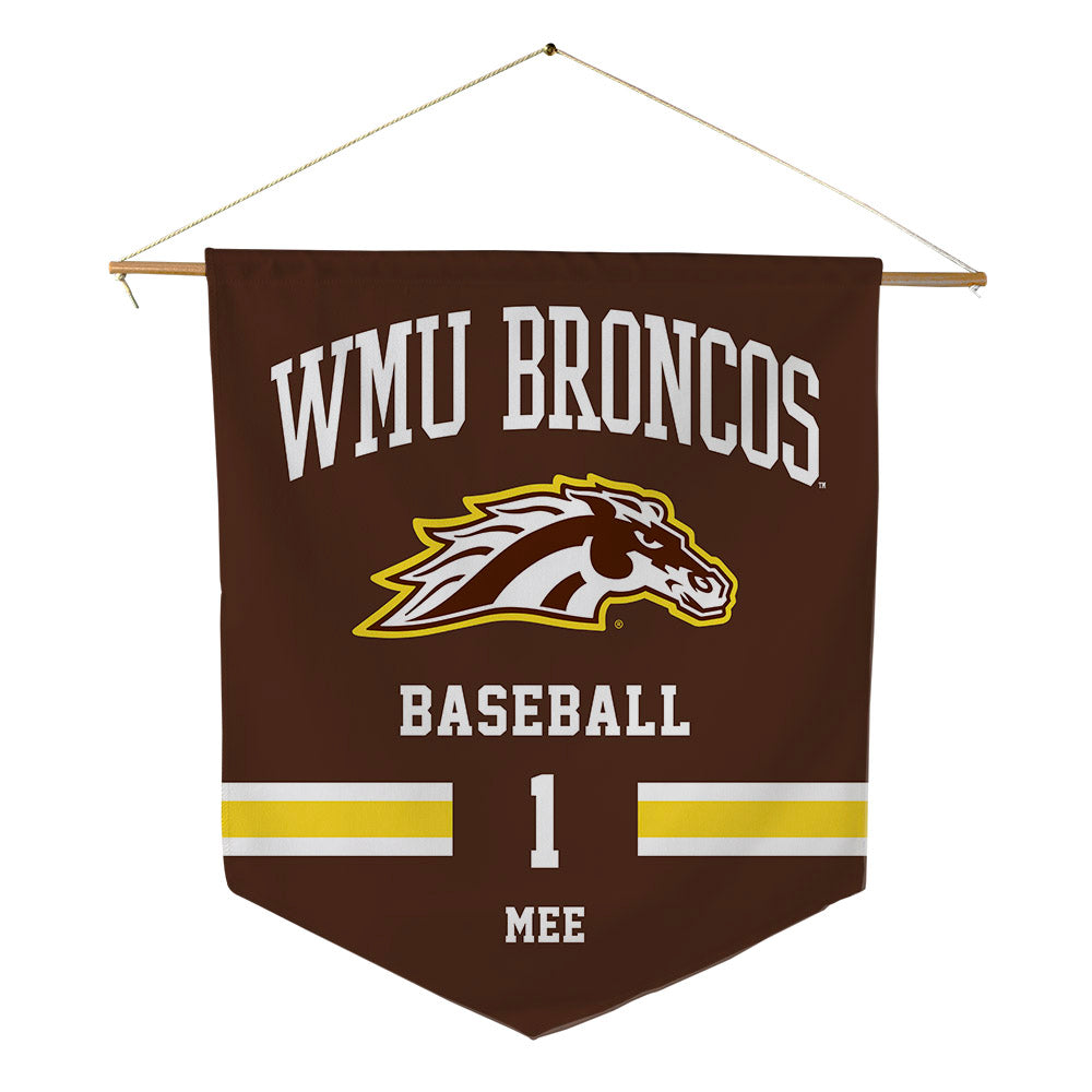 Western Michigan - NCAA Baseball : Grady Mee - Pennant - 18" x 21"-0