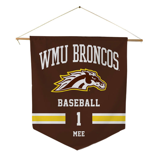 Western Michigan - NCAA Baseball : Grady Mee - Pennant - 18" x 21"-0
