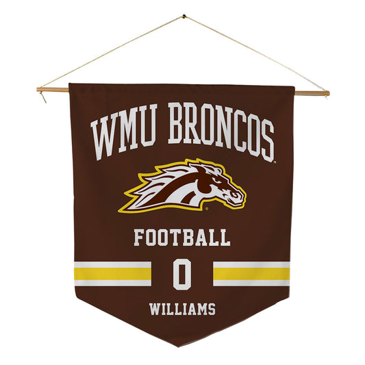 Western Michigan - NCAA Football : Talique Williams - Pennant - 18" x 21"-0