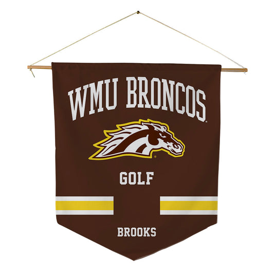 Western Michigan - NCAA Women's Golf : Bella Brooks - Pennant - 18" x 21"-0