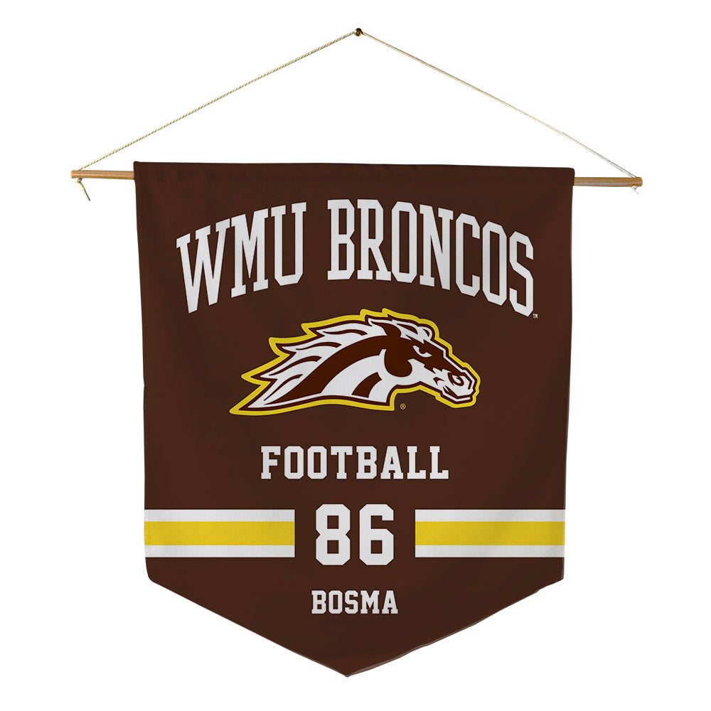 Western Michigan - NCAA Football : Blake Bosma - Pennant - 18" x 21"-0