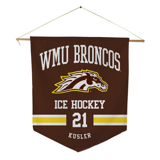 Western Michigan - NCAA Men's Ice Hockey : Ryan Kusler - Pennant - 18" x 21"-0