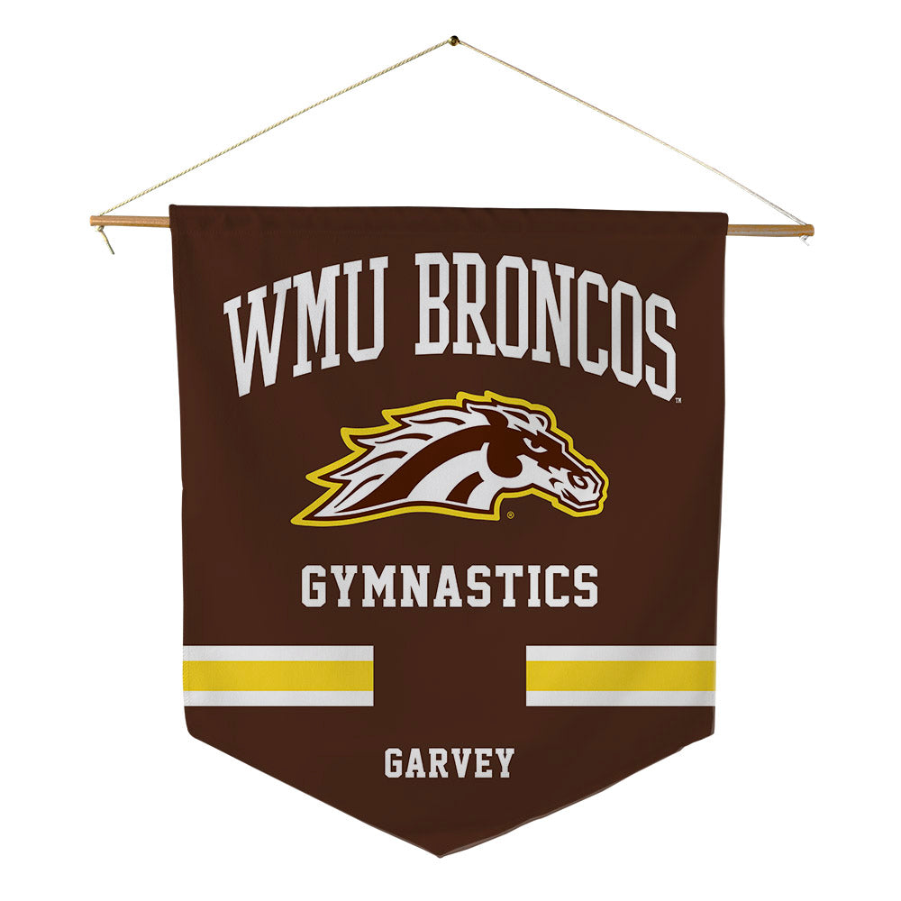 Western Michigan - NCAA Women's Gymnastics : Reilan Garvey - Pennant - 18" x 21"-0