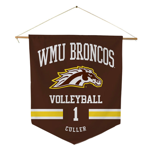 Western Michigan - NCAA Women's Volleyball : Keely Culler - Pennant - 18" x 21"-0
