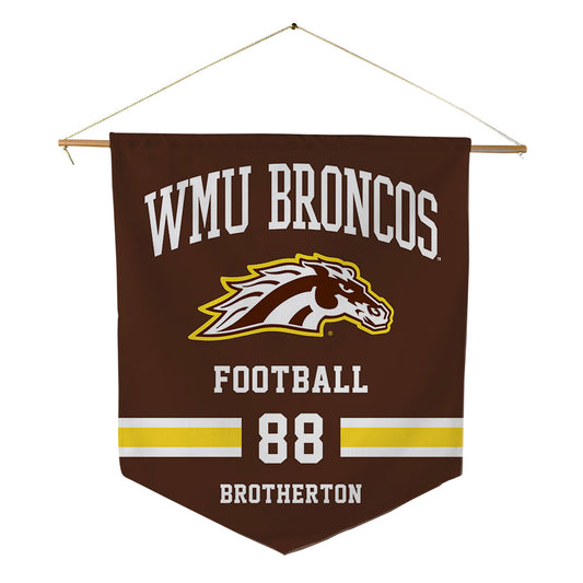 Western Michigan - NCAA Football : Ryan Brotherton - Pennant - 18" x 21"-0