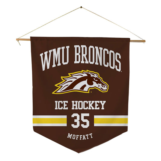 Western Michigan - NCAA Men's Ice Hockey : Gavin Moffatt - Pennant - 18" x 21"-0