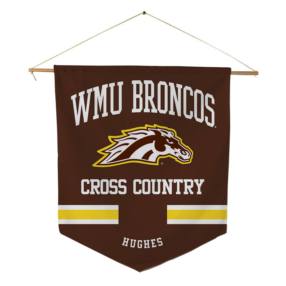 Western Michigan - NCAA Women's Cross Country : Kaelin Hughes - Pennant - 18" x 21"-0