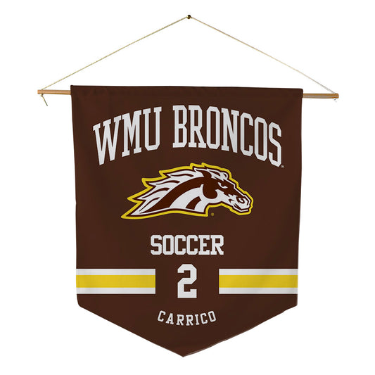 Western Michigan - NCAA Women's Soccer : Kate Carrico - Pennant - 18" x 21"-0