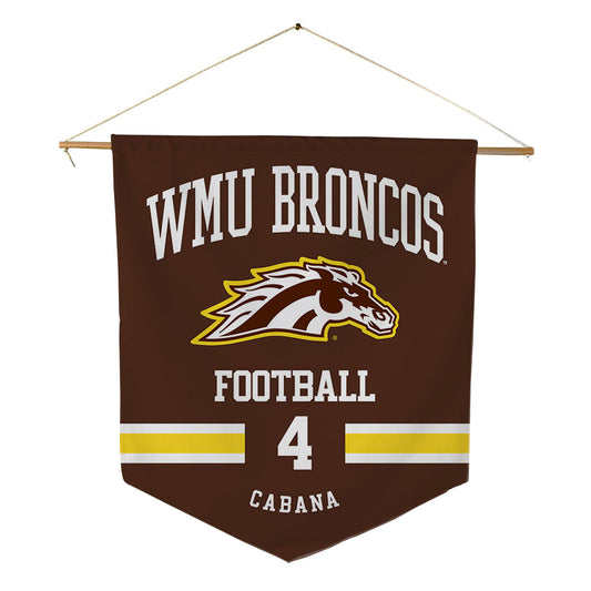 Western Michigan - NCAA Football : Cole Cabana - Pennant - 18" x 21"-0