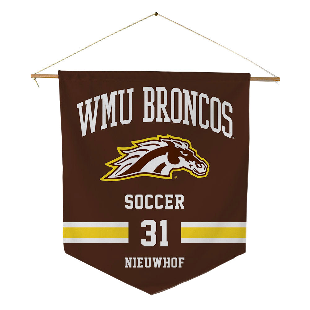 Western Michigan - NCAA Men's Soccer : Emiel Nieuwhof - Pennant - 18" x 21"-0