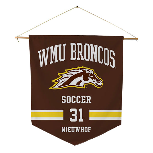 Western Michigan - NCAA Men's Soccer : Emiel Nieuwhof - Pennant - 18" x 21"-0
