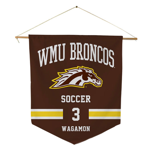 Western Michigan - NCAA Women's Soccer : RJ Wagamon - Pennant - 18" x 21"-0