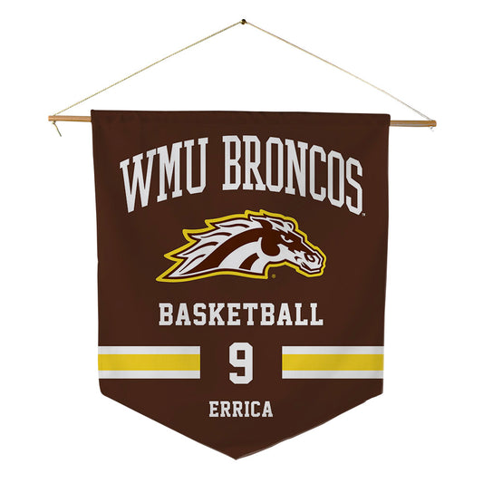 Western Michigan - NCAA Men's Basketball : Nicholas Errica - Pennant - 18" x 21"-0