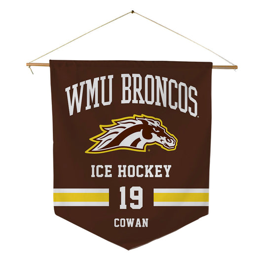 Western Michigan - NCAA Men's Ice Hockey : Bobby Cowan - Pennant - 18" x 21"-0