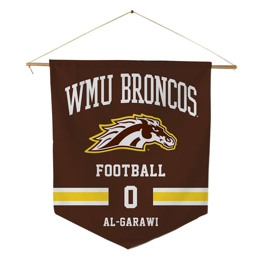 Western Michigan - NCAA Football : Mustafi Al-Garawi - Pennant - 18" x 21"-0