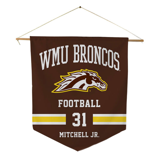 Western Michigan - NCAA Football : Carlos Mitchell Jr. - Pennant - 18" x 21"-0