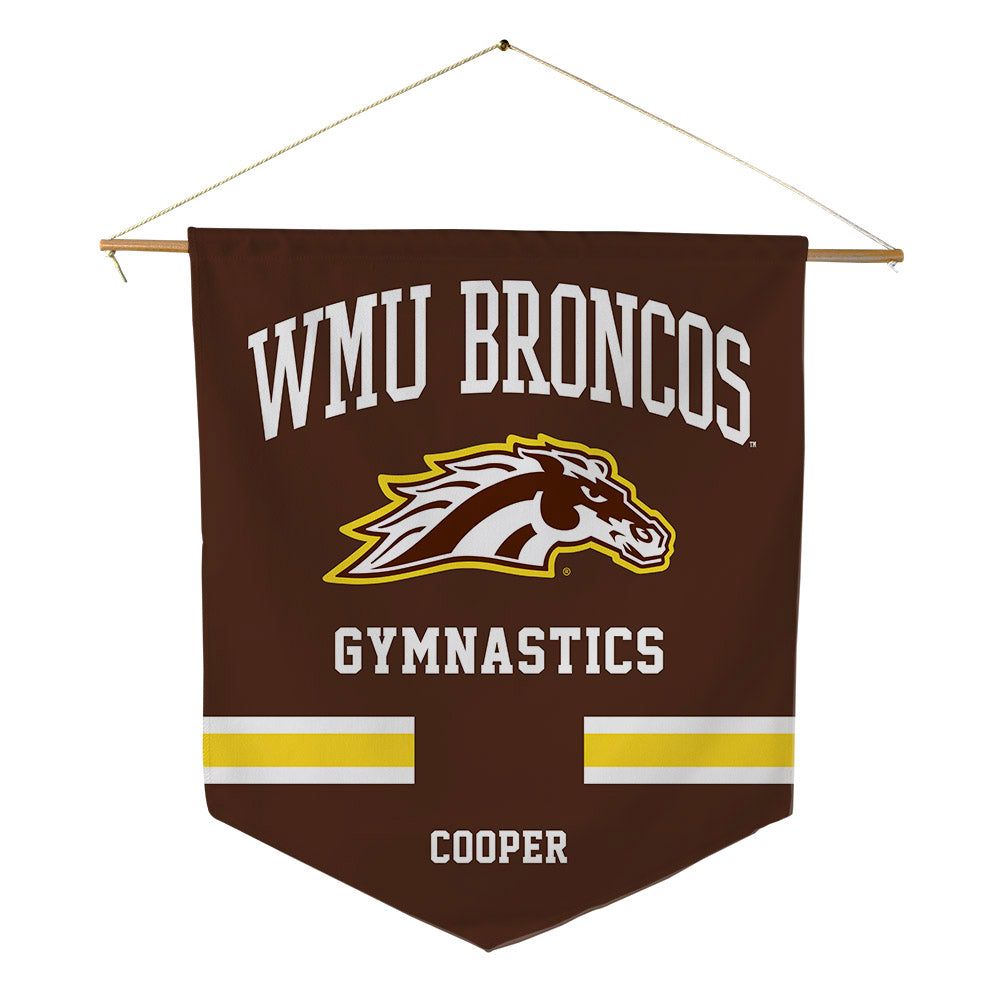 Western Michigan - NCAA Women's Gymnastics : Kennedy Cooper - Pennant - 18" x 21"-0