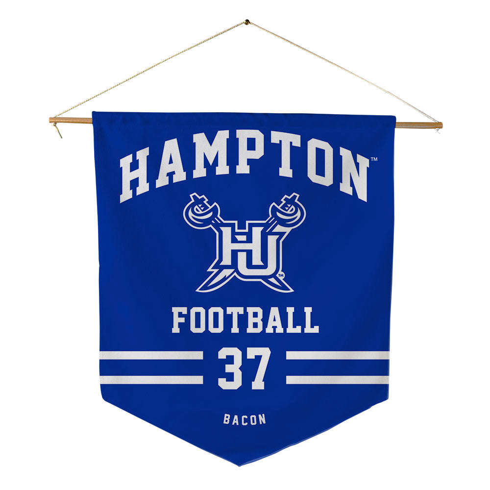 Hampton - NCAA Football : Elijah Bacon - Pennant - 18" x 21"-0