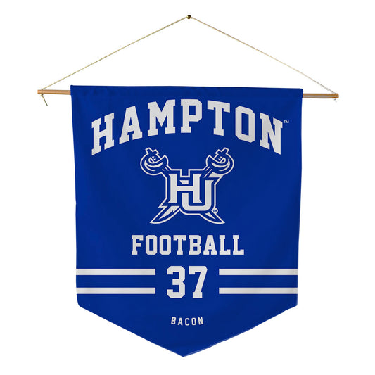 Hampton - NCAA Football : Elijah Bacon - Pennant - 18" x 21"-0
