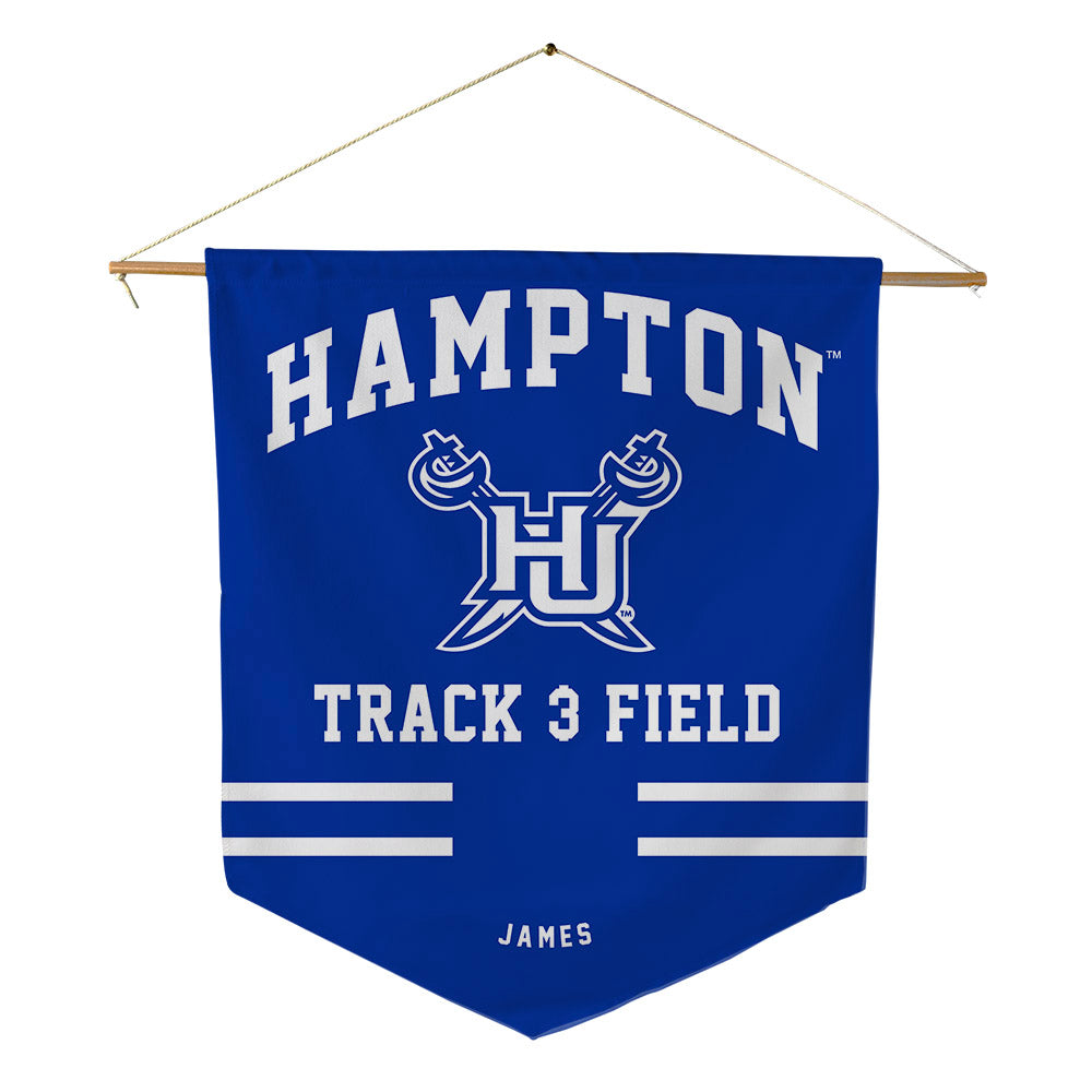 Hampton - NCAA Women's Track & Field : Danielle James - Pennant - 18" x 21"-0