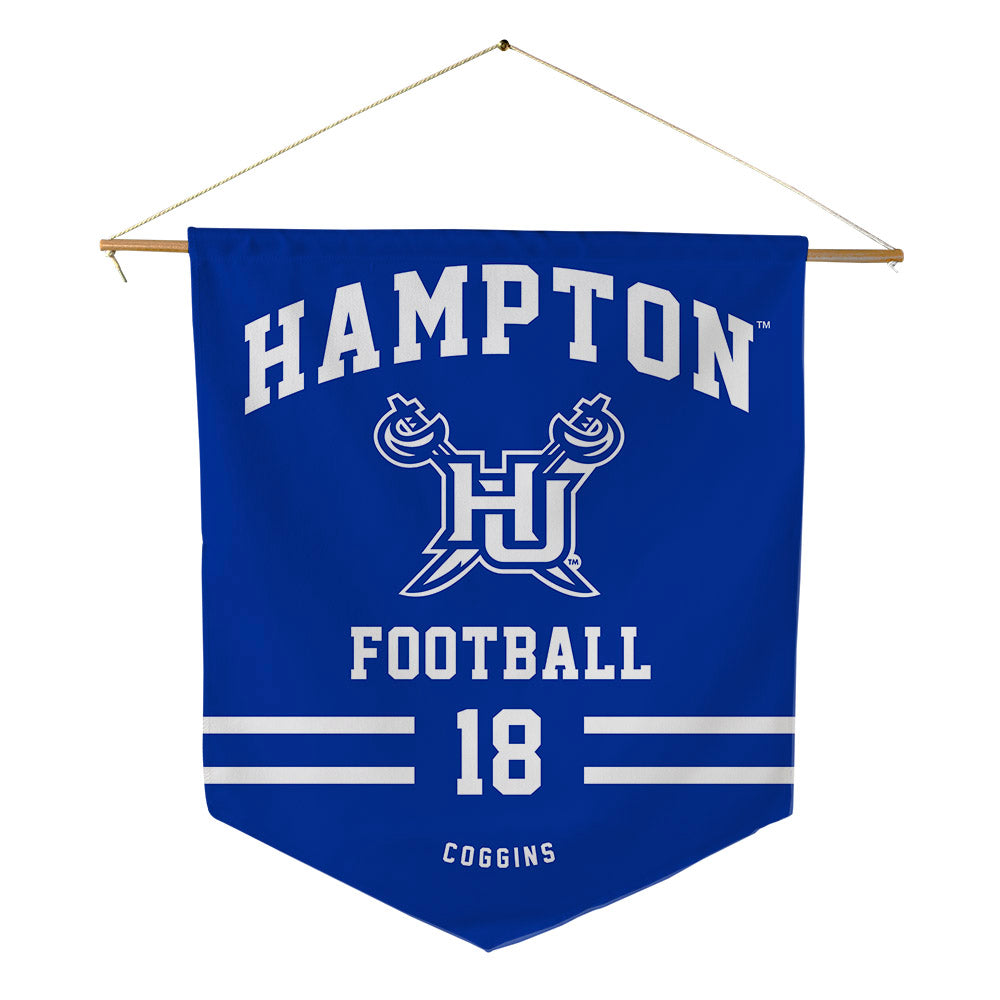 Hampton - NCAA Football : Jaysaun Coggins - Pennant - 18" x 21"-0