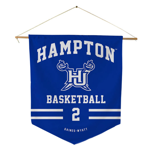 Hampton - NCAA Men's Basketball : Jalyke Gaines-Wyatt - Pennant - 18" x 21"-0