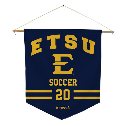 East Tennessee State - NCAA Men's Soccer : Rodrigue Moussa - Pennant - 18" x 21"-0