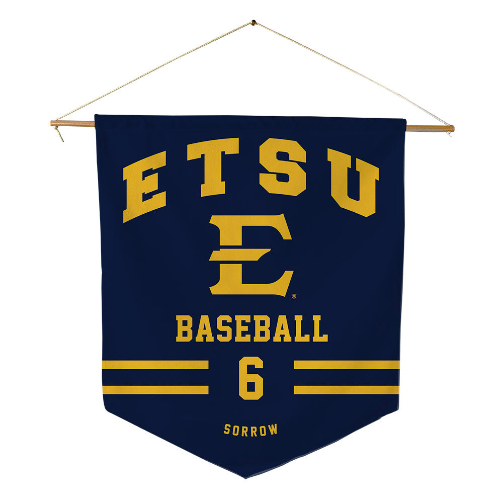 East Tennessee State - NCAA Baseball : Griffin Sorrow - Pennant - 18" x 21"-0