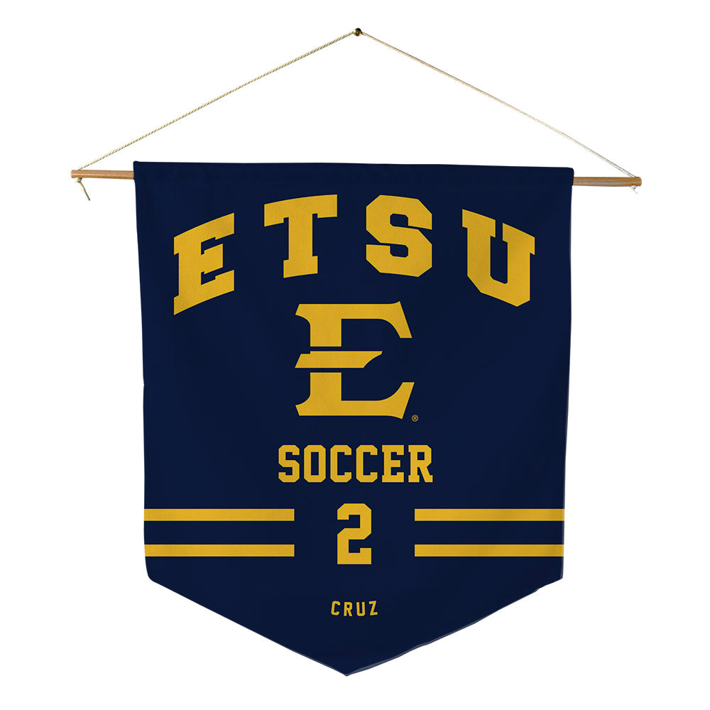 East Tennessee State - NCAA Men's Soccer : Henrique Cruz - Pennant - 18" x 21"-0